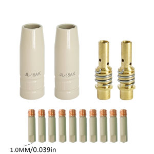 14Pcs 15AK New Coating Protection Nozzle 0.8/1.0/1.2MM Non-stick Welding Slag European Airless Protection Protective Sleeve