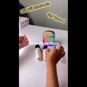 ( HÀNG LOẠI 1 ) Bộ Loa Bluetooth + 2 Mic Không Dây Mini Hát Karaoke Tại Nhà K12 loa bluetooth hát karaoke loa bluetooth mini - Bảo hành Uy Tín Lỗi 1 Đổi 1