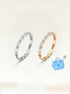 Swarovski | Couples Simple Band Stacking Ring Accessories