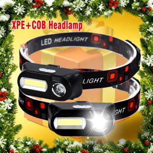 Hands-Free Mini COB HeadlampPowerful LED HeadlightWaterproof Head TorchGift for Xmas Fishing Camping Running Cycling Work