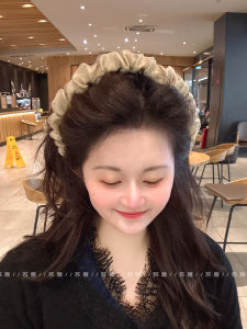 Elegant Polka Dot Hairband Womens New 2025 Fluffy High Hairline Hairband Anti-Slip Hair Clip Fashionable Hair Accessories