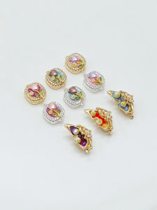 14K Gold Plated Butterfly Buckle DIY Handmade Bracelet Necklace Accessories Oil Drip Alloy Magnetic Clasp Fashion Jewelry Parts