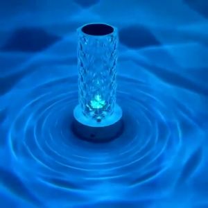 16 Colors Touch Desk Light Rose Crystal Diamond Table Lamp Touch Charging Lamps Night Lights Gifts