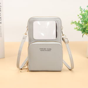 New Touchscreen Mobile Phone Bag Ladies Mini Lightweight Transparent Crossbody Single Shoulder Bag for Women Korean Style