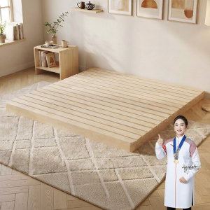 Solid Wood Japanese Low Platform Bed Ventilation And Moisture Proof