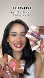 O.TWO.O Velvet Matte Liptint Lip & Cheek Mud Dual-use Lip Clay High Pigmented Long Lasting Not Dry Concealing Lip Lines Liquid Lipstick