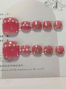 Handmade Wedding Nail Art Foot And Finger Nail Patches 2023 New Style Wearable Nail Tips Easy to Apply Long Lasting Beauty Tools