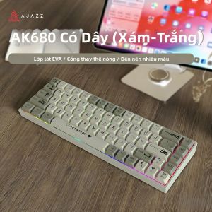 Bàn Phím Cơ Có Dây AJAZZ AK680 68 Phím Keycap ABS Tùy Chỉnh Thiết Kế Nhỏ Gọn 65% Hỗ Trợ Hot Swap Dành Cho PC Và Laptop
