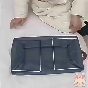 กล่องผ้าพับได้ กล่องใส่ของ อเนกประสงค์ กล่องเก็บกางเกง เสื้อผ้า มีโครงเหล็กด้านใน แข็งแรงทนทาน ประหยัดพื้นที่