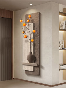 Modern Minimalist Style Entrance Decorative Painting Tangerine Symbolizing Good Luck Sandstone 3D Hanging Picture New Chinese Style Corridor Wall Art