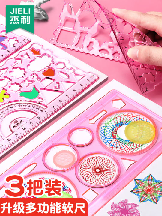 Bộ Thước Đo Hình Học Đa Năng Magic Wand Jelli Cho Trẻ Em Bộ Mẫu Bút Chì ...