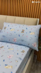 Sét Ga Gối Coton Đũi 3 Món Mềm Mịn Thoáng Khí Chống Khuẩn Thấm Hút Mồ Hôi Dành Cho Mùa Hè Đủ KT