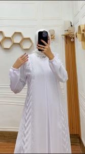 Abaya Putih Mewah Lebaran/Abaya Turkey Putih Full Bordir M.L.XL.XXL Abaya Kaftan Arabian Baju Wanita Terbaru 2024 - AmirahStore21