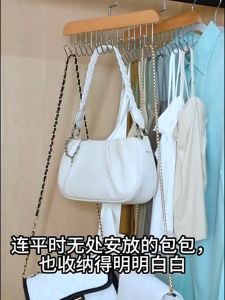 ไม้แขวน 8 ตะขอ ที่แขวนไม้เนื้อแข็ง ไม้แขวนเสื้อ ประหยัดพื้นที่ 360 องศา แขวนเสื้อใน หมุนได้