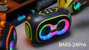 HEAVY BASS BASS-24Pro Portable TWS Bluetooth V5.4 Ambient Lighting Hands-Free Call Function Multi Mode Excellent Speaker