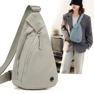 กระเป๋าคาดหน้าอกผ้าแคนวาสแบบสวมใส่สบายสำหรับผู้หญิง กระเป๋าสะพายไหล่เดี่ยวสำหรับการเดินทาง กระเป๋าใส่โทรศัพท์มือถือ กระเป๋าใส่ของใช้ส่วนตัว