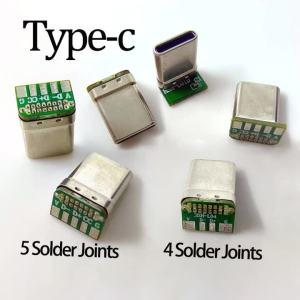 1/5/10PCSType-C Male Head 90 Degree Right Angle 4/5 Solder Pad Fast Charging Usb Connector Terminal Block Repair Soldering Port