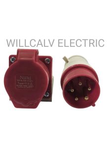 Nichi Stop kontak 3 Pas 5 pin 16A / stop kontak surface mounting 3 Pas 5 pin 16A industrial plug