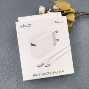 Original Vivo 80W Flash Charger EU Fast Charging Adapter & Type-C Cable For X300 X90 X80 S19 Pro iQOO Neo9 Z9 Phone Charger Set