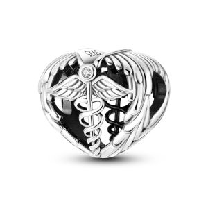 Chất Liệu Bạc 925 Hạt Charm Bướm Lấp Lánh & Cú Chó Mặt Dây Chuyền Dành Cho Nữ Trang Sức Vòng Tay Quà Tặng