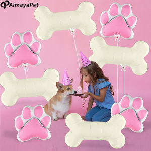 AIMAYAPET Pet Party Decoration Set Bone Dog Paw Balloon Decoration Kit for Pet Dog Cat Birthday Party
