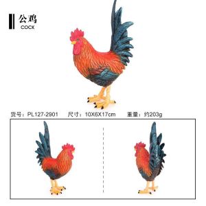 Colorful Plastic Rooster Model Farm Animal Toy Static Display Piece Childrens Educational Decoration Toy Dolls Simulation