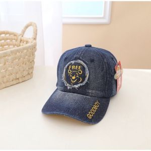CAE - Topi Bisbol Anak 3-8 tahun Pooh Denim Jeans Baseball Hat Import