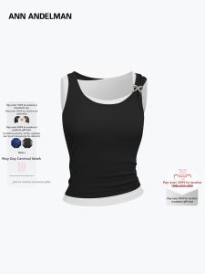 ANN ANDELMAN | Two-piece Sleeveless Metal Trim Slim Fit Blouse