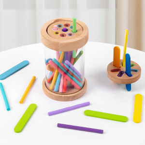 Montessori Color Sorting Toy for Toddlers | Wooden Fine Motor Skill Toy for Kids | Educational Sensory Learning Game 1-3 Years