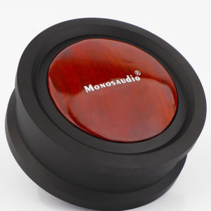 Mnosaudio Redwood Record Holder LP Black Vinyl Pressing Double Shock Absorption Anti-slip Sound Quality Improvement Disc Holder