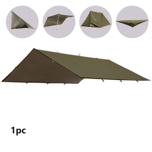 19 Hanging: Olive green green waterproof canopy suitable for installation and multifunctional camping and travel