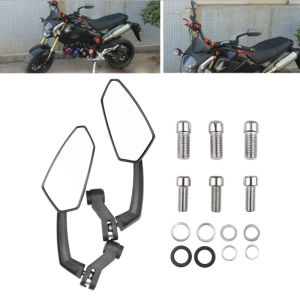 Gương Chiếu Hậu HD Thông Dụng Cho Xe Máy Phụ Kiện Gương Trang Trí Sửa Đổi Màu Đen Cho Xe Điện Xe Tay Ga Gương Lồi Phía Sau 8Mm 10Mm