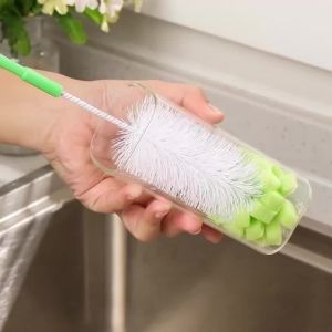 Sponge Head Extendable Cup Brush for Tea Stain Cleaning Straw Cup Lid Cleaner Bottle Brush and All-Around Cleaning Tool.