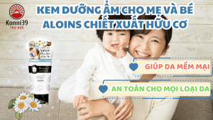 KEM DƯỠNG ẨM CHO MẸ VÀ BÉ ALOINS CHIẾT XUẤT HỮU CƠ (TUÝP 180GR)