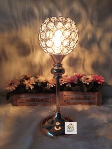 Lampu Tidur Meja Hias Kristal Gold Aesthetic