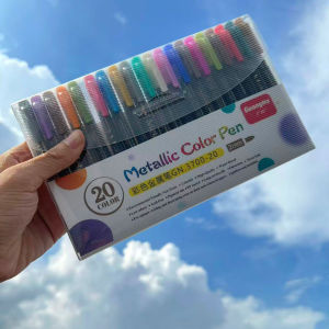 12/20 Colors Metallic Soft Brush Marker Pen Birthday Gift Card Making Metallic Color Art Pen DIY Photo Album Glass Wine