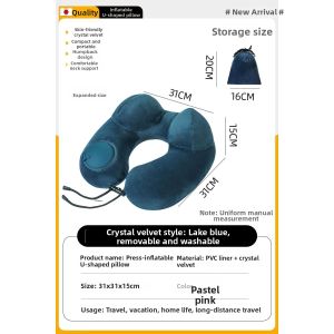 Portable Cervical Support Inflatable U-shaped Pillow