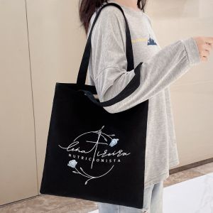 Large Capacity Canvas Shoulder Bag for Women Commute Handbag Tote Bag Work Bag Zipper Closure Fashionable Trendy Commuter Bag