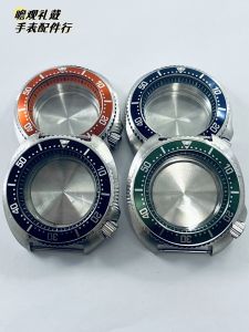 44mm Stainless Steel Watch Case Orange Color Compatible with NH34 NH35 NH36 NH38 NH70 NH72 for Watch Accessories