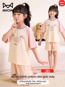 MiiOW | Bộ Đồ Ngủ 3 Món Cho Trẻ Em Cotton Loại A