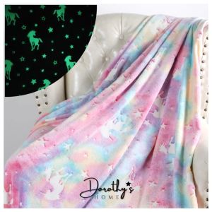 Glow In The Dark Luminous Soft Fleece Blanket 150x200cm | Dorothys Home