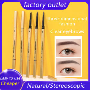 3 color eyebrow pencil eyeliner pen natural makeup effect lasting color black/light coffee/gray.