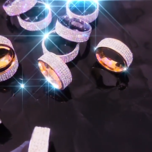 [HCM]Nhẫn Nam Titan  Đính Đá  Sáng Chói Lóa  Cá Tính Thời Trang  RBFULLZIRCON