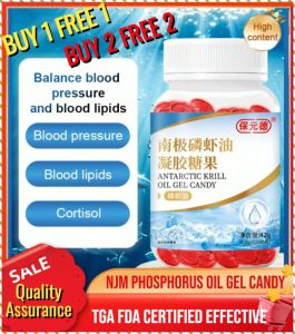 🔥 100% Genuine High-Quality🔥[Lowering Blood Lipids] Original Antarctic Krill Oil Gel Candy For Middle-Aged南极磷虾油凝胶糖果