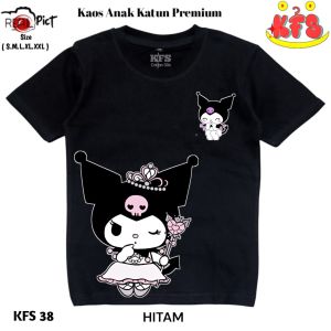 t-shirt Baju Kaos Kuromi Anak Perempuan Katun Premium KFS 38