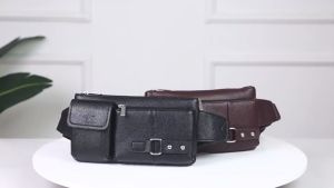 Tas Selempang Pria Badenroo / Sling Bag Pria PU Leather Impor High Quality - Tas Pinggang Cowok Kulit Oscar Imitasi / Tas Sling Bag Ekslusif Badenroo / Men Slingbag Semi Leather / Tas Pinggang Badenroo Multifungsi Anti Maling Dengan Saku