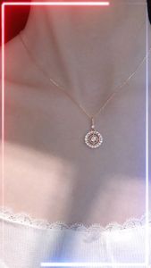 Kalung Necklace Wanita Lapis Emas Model Liontin Geometris Mewah Gaya Kekinian