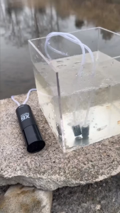 Portable Low Noise Fish Tank Aerator  Fish Rechargeable Aquarium Pump Durable Abs Oxygen Output