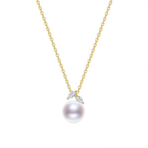 Gift Necklace 925 Silver Freshwater Pearls 9-10mm
