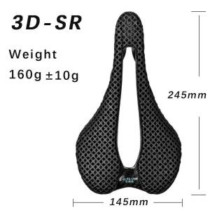 Elitaone Carbon 3D Printed Bicycle Saddle 255x140/248x145mm Light Road MTB Mountain Racing Bike Seat Cushion Cycling Seating Acc